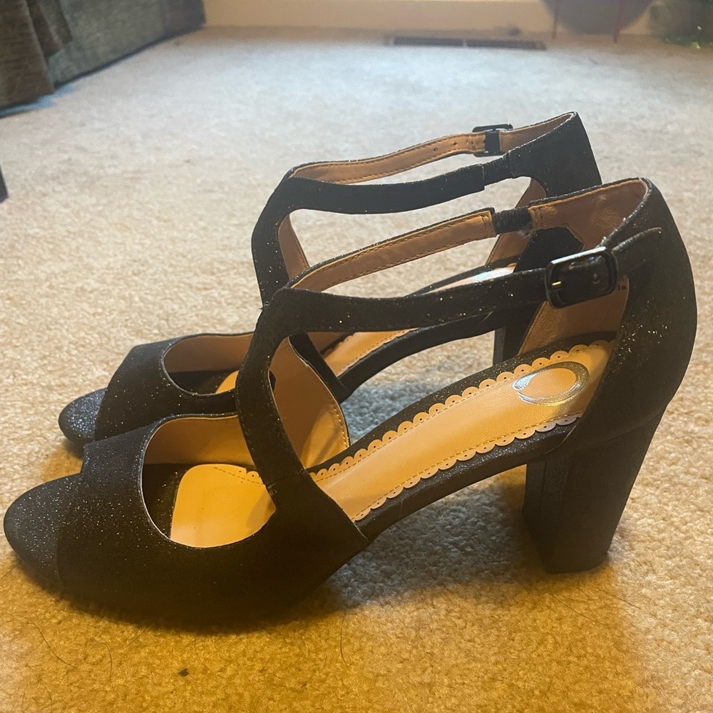 Sparkly Black Heels